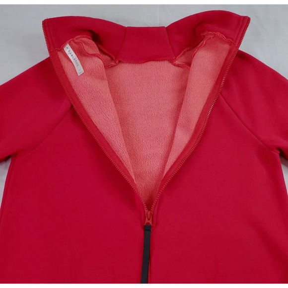 Fabletics x Madelaine Petsch Sweatshirt Women M Red 1/2 Zip on Back Pullover Gym - Picture 3 of 16